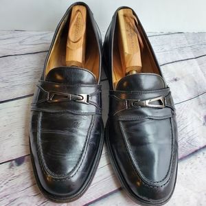 JOHNSTON & MURPHY SLIP-ON LOAFER BLACK SHOES SIZE 10.5